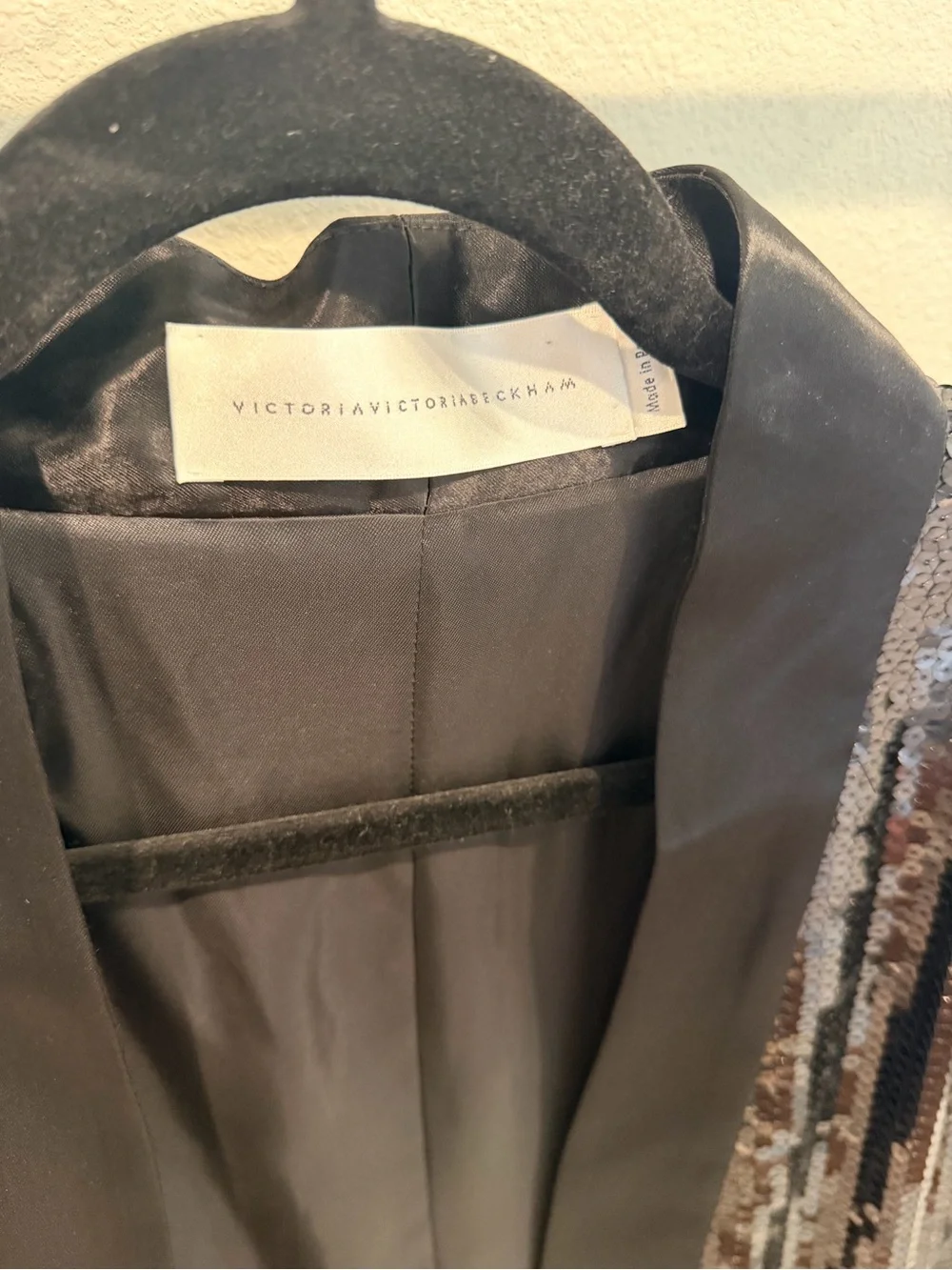 Victoria Victoria Beckham sequin open blazer